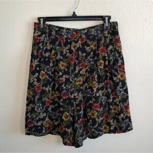 Breeches Vintage 10 Approx Modern Size 6 Floral High Waisted Shorts w Pockets